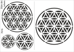 Schablone-Stencil A5 219-7016 selbstklebend - Blüte des Lebens
